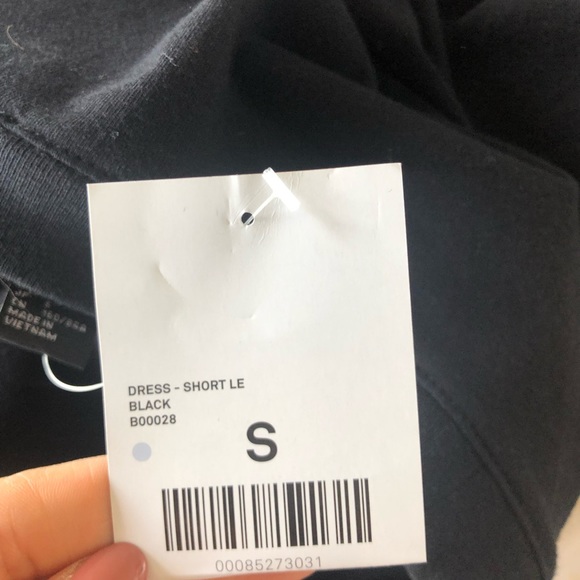 Black T-Shirt Dress with Cut Out - Picture 4 of 5